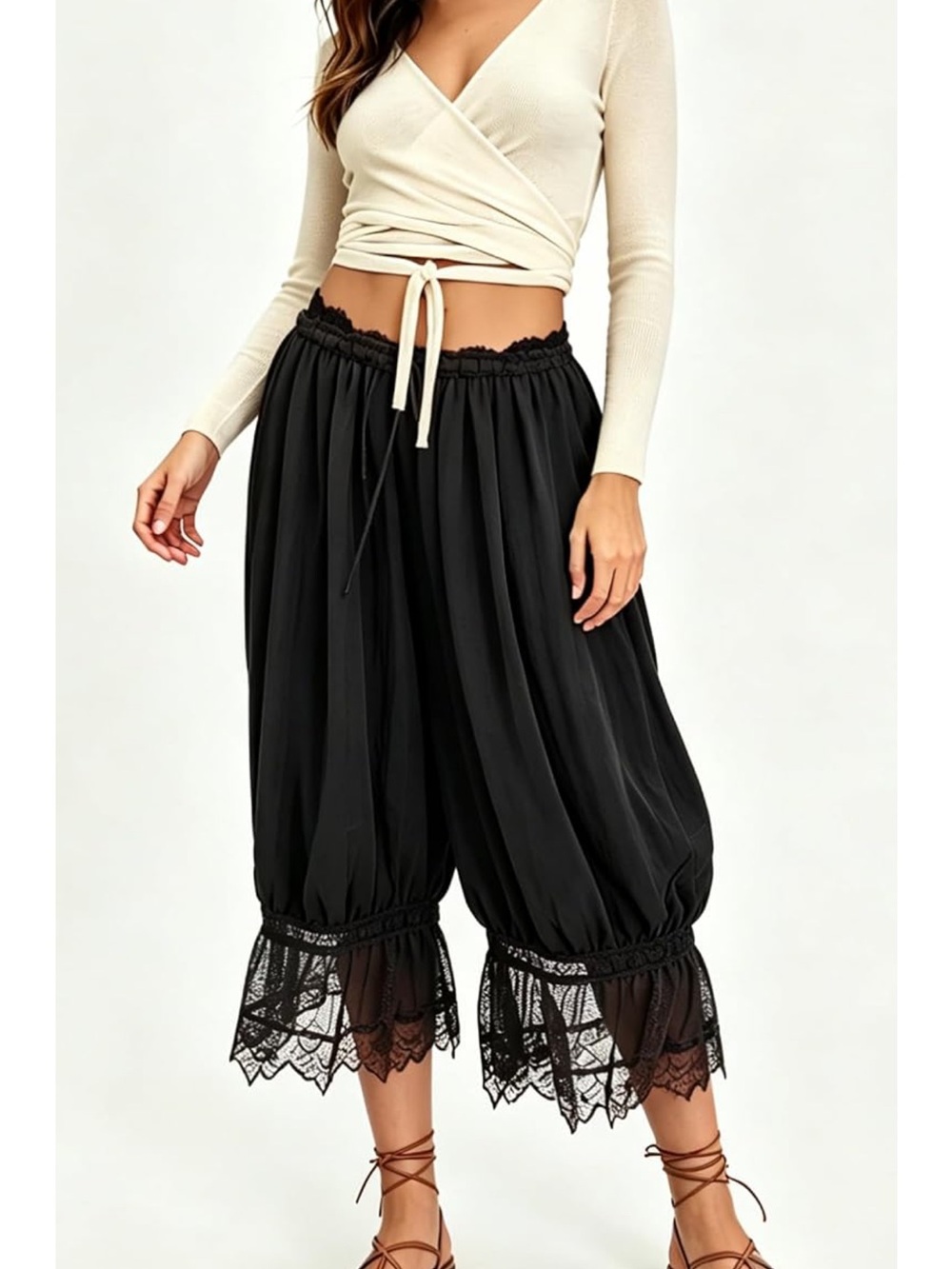 Amazon Black Lace Trim Bloomers